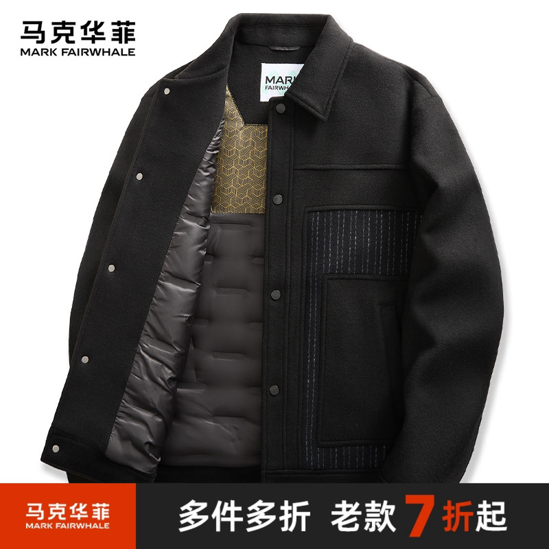 马克华菲休闲翻领夹克外套男士潮