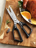 信作大马士革钢厨房剪刀家用多功能食物剪强力鸡骨剪鱼骨剪工艺剪
