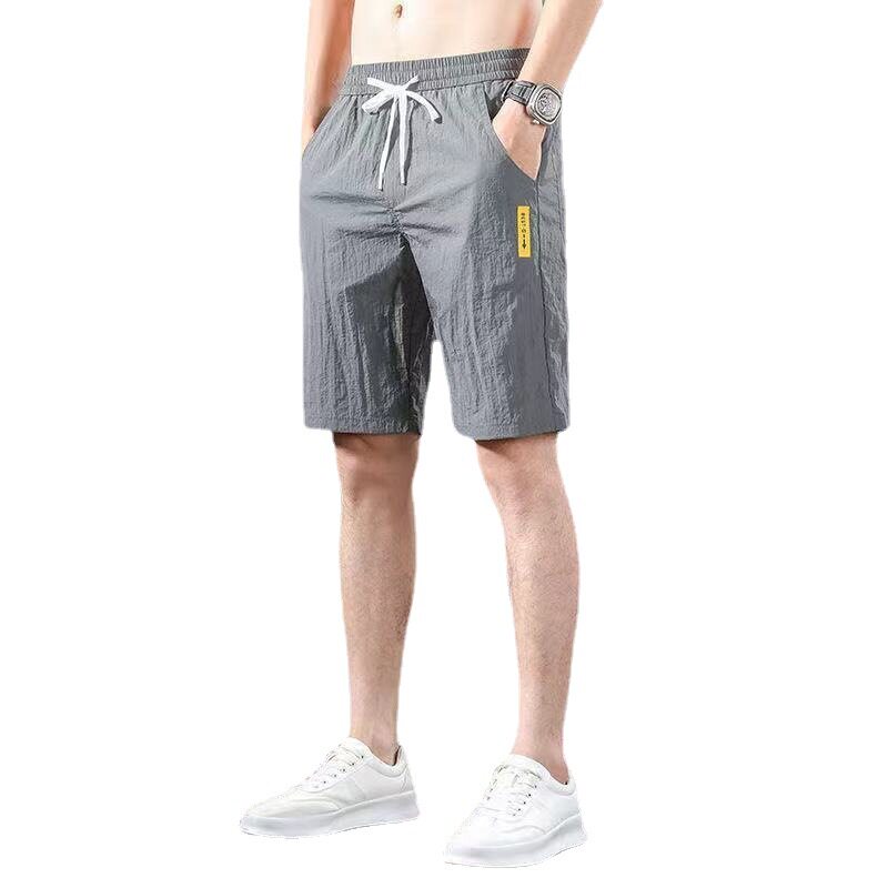 短裤男夏季新款时尚潮流直筒宽松大码薄款冰丝透气韩版运动五分裤,男装牛仔裤,星座1712-3