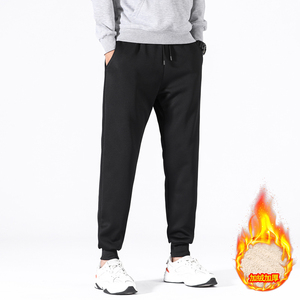 加绒加厚运动裤男冬季羊羔绒裤子外穿爸爸休闲裤中老年人棉裤男裤,男装棉裤,星座1712-3