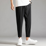 男士休闲裤夏季新款冰丝超薄小脚宽松速干直口裤脚运动裤弹力长裤，女装休闲裤，星座1712-3