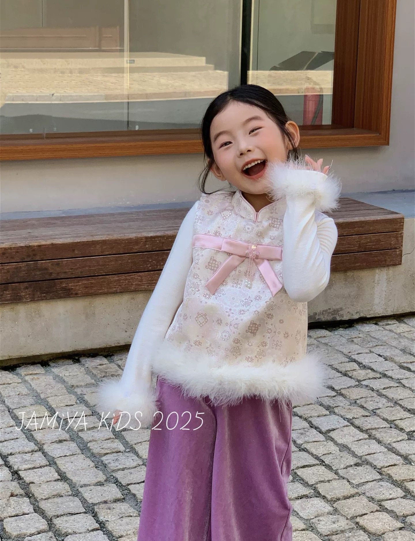 女童汉服套装新年款儿童加厚中式旗袍马甲女宝新年裤子加绒拜年服,童装/婴儿装/亲子装,汉服,淘宝优惠券,粉丝福利购,淘宝优惠卷