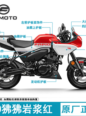 春风XO狒狒赛车手蒙扎红白色外壳大灯壳油箱护罩左右护板侧盖尾罩
