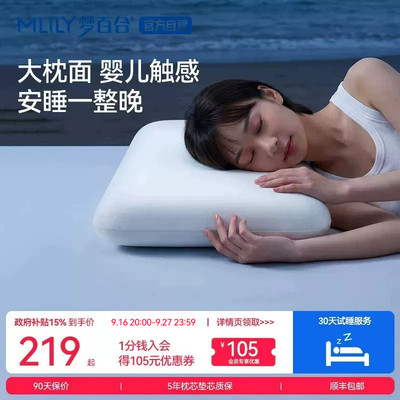 梦百合枕头护颈椎助睡眠不塌陷慢回弹儿童深睡记忆棉安睡枕头枕芯