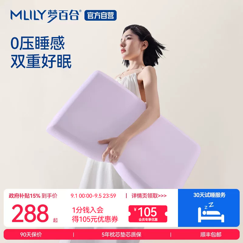 梦百合安睡枕Pro记忆枕护颈枕图片