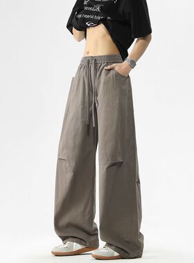 2026春夏四季新款欧美多色口袋宽松直筒工装伞兵休闲裤男潮PANTS