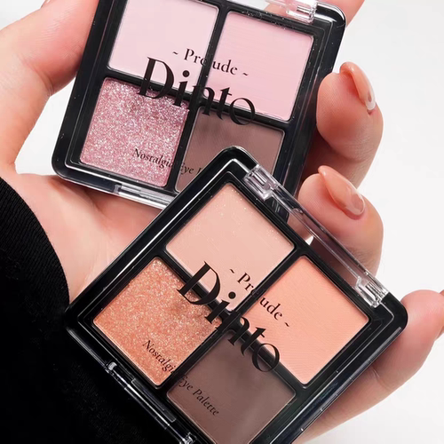 【简单实用】dinto大创daiso四色眼影盘哑光大地杏仁粉橘淡颜奶茶