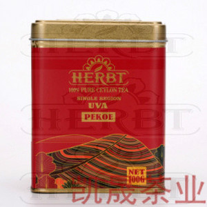 荷蓬牌锡兰红茶 进口红茶 乌瓦红茶 PEKOE红茶 100克/罐