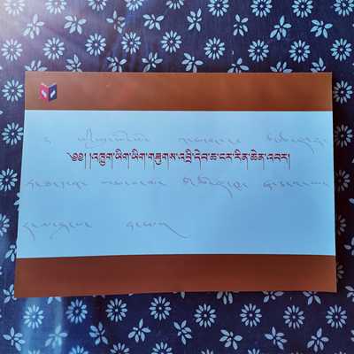 藏文练习本臧字草体丘漂亮字体
