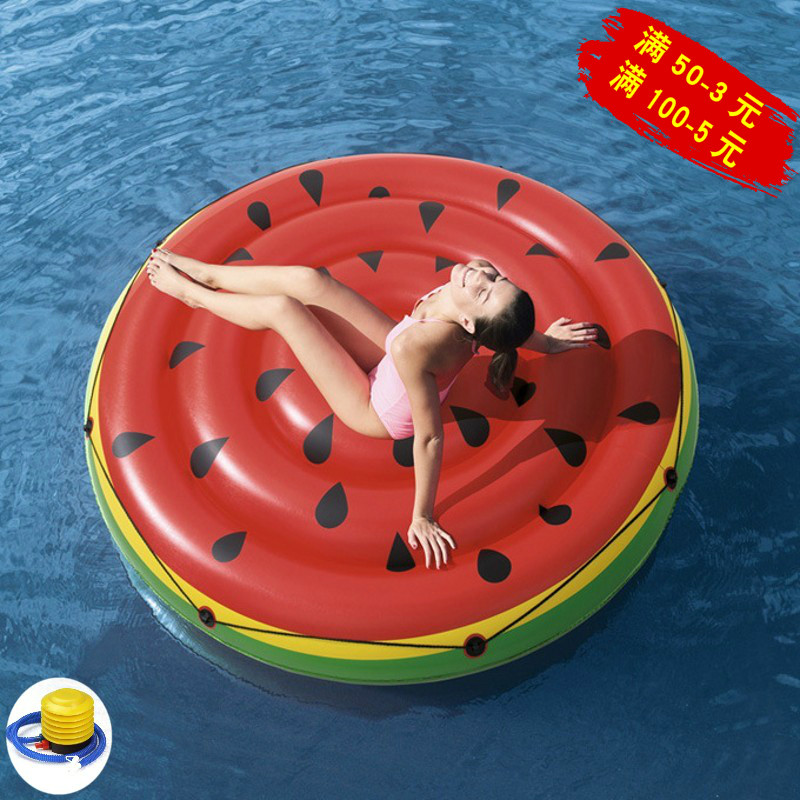 百适乐大号双人西瓜浮排 bestway加厚出口水果水上躺床网红神器