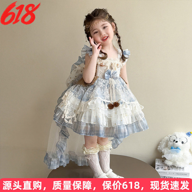 女童连衣裙夏装2026新款洋气儿童洛丽塔公主裙女孩夏季蓬蓬纱裙子
