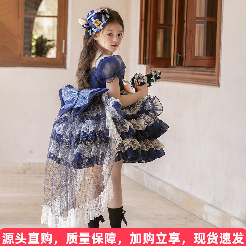 朱迪短袖洛丽塔送拖尾图片