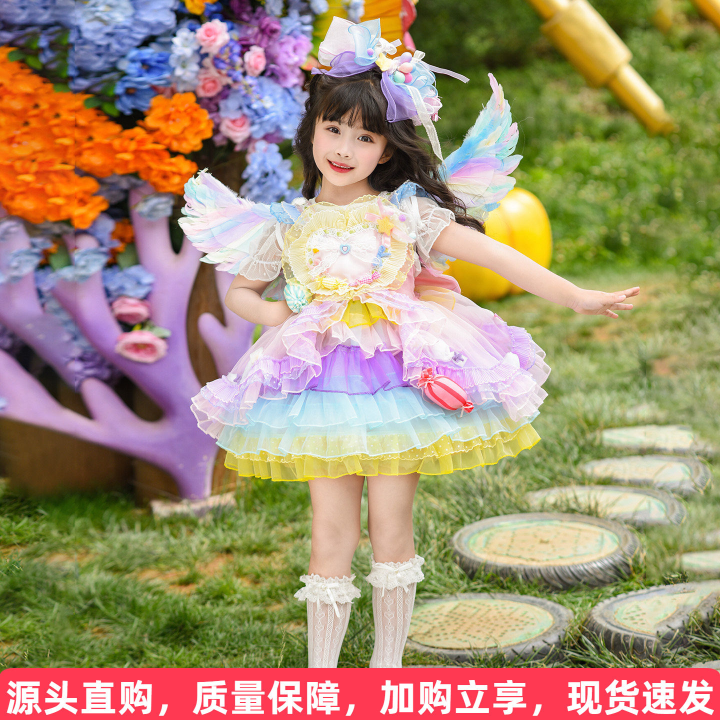 彩虹糖果洛丽塔裙全套图片