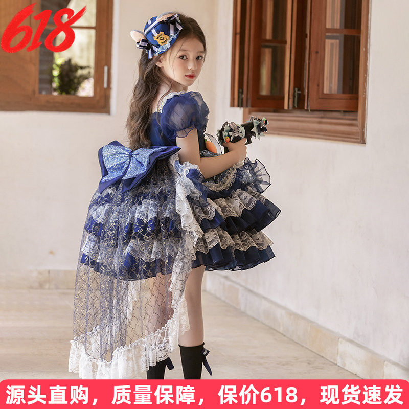 朱迪短袖洛丽塔送拖尾图片