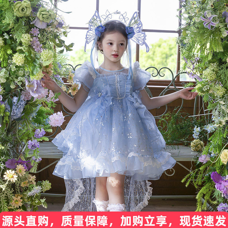 艾莎公主洛丽塔送拖尾图片