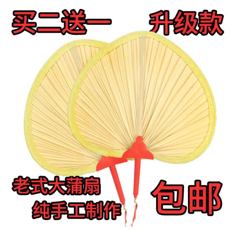 儿童扇子夏天大蒲扇便携老式男女手摇手工编织蒲草葵扇烧烤小扇子