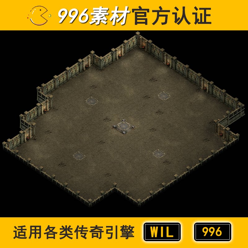 传奇地图素材地下地宫无阻1层1游戏美术设计