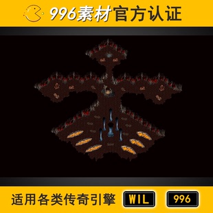 炎冰谷 地下洞穴火焰小阻1层150 传奇地图素材高清地砖996