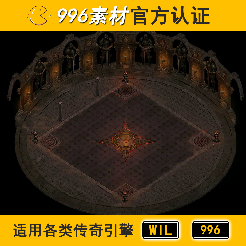 遗迹副本 地下副本地宫无阻1层50 传奇地图素材高清地砖996