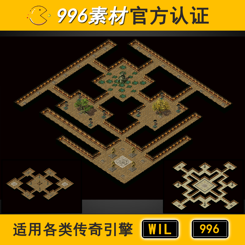 转生之地 地下地宫大阻3层200 传奇地图素材高清地砖无缝封边996