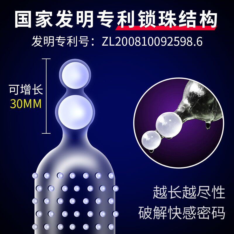 威尔乐柔珠避孕套女性G点高潮刺激入珠颗粒狼牙套男性增大安全套