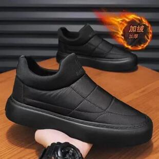 点击率优选雪地靴爆款男鞋一脚蹬加绒保暖防水鞋男士轻便软底棉鞋