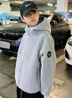 三好童装服z饰202j5冬装男童加密双面摇粒绒外套儿e童保暖外套儿