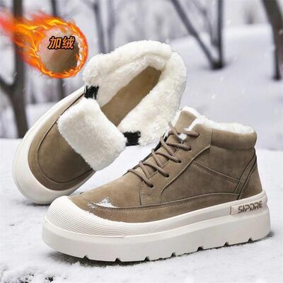 JAKE CAVO高帮保暖棉鞋时尚雪地靴加绒男鞋休闲鞋户外徒步运动