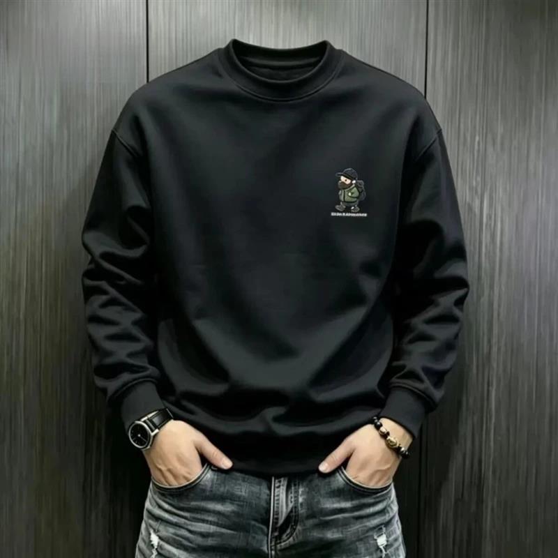 北嘉服饰2026秋季新款男士宽松休闲圆领百搭帅气气质舒适长袖卫衣