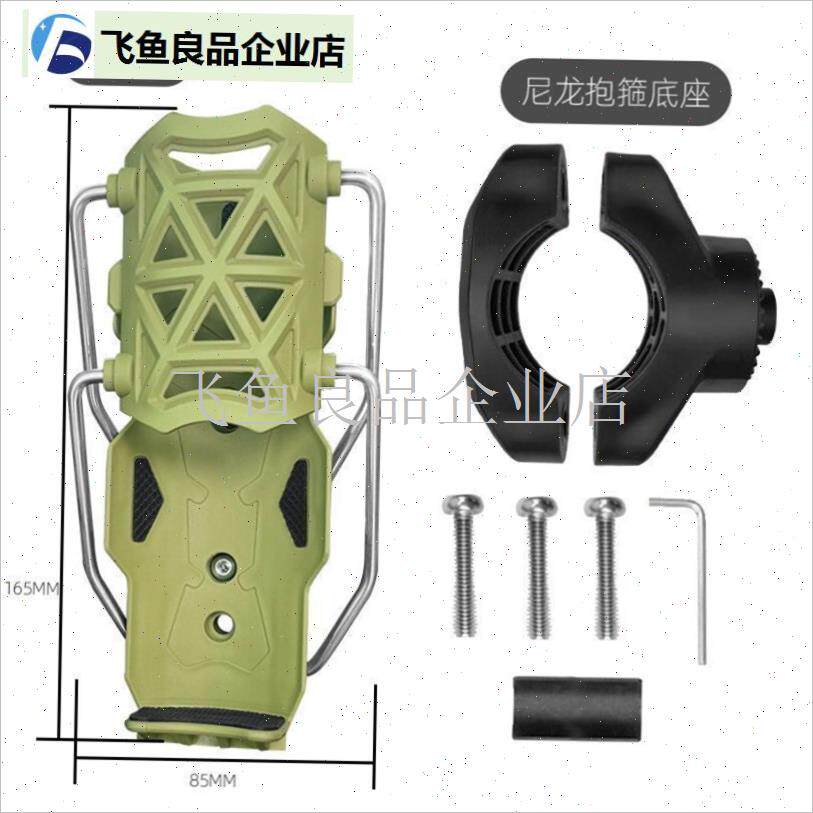 自适应摩托车护杠水杯q架电动车踏板车通用水壶支架免打孔旋转杯,