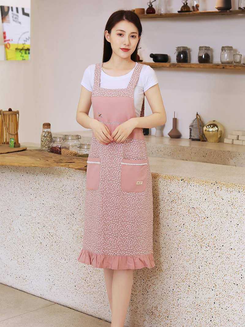 夏季轻薄围裙厨房衣服夏超薄款透气夏天做饭防水时尚外套工作服