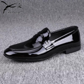 男士 2024潮流瘦版 亮皮休闲皮鞋 韩版 鞋 百搭透气商务鞋 豹乂纯皮男鞋