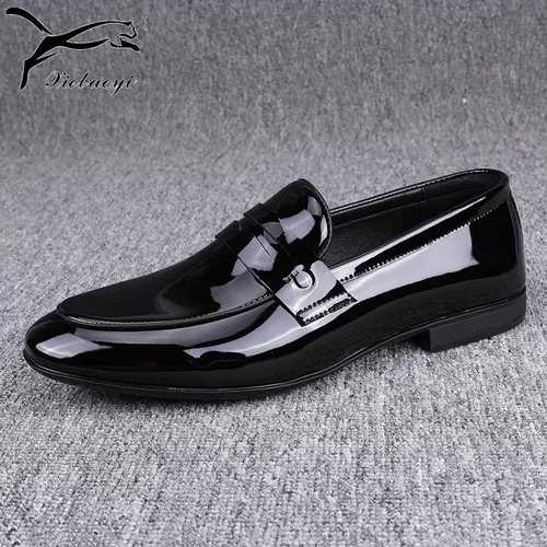 豹乂纯皮男鞋2024潮流瘦版