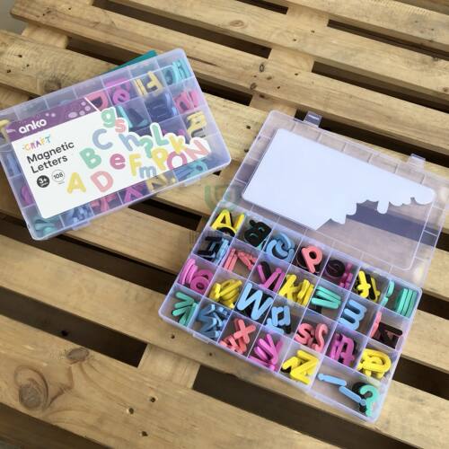 【瑕疵NO退】儿童磁性字母贴108PCS带收纳盒宝宝英语早教启蒙玩具