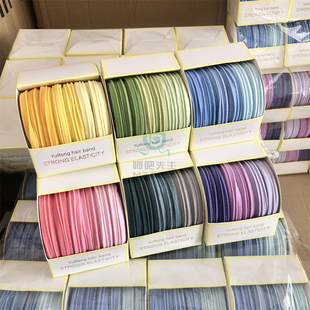 渐变色发圈 6个每盒装无接缝设计高弹力日韩新款发绳简约小皮筋