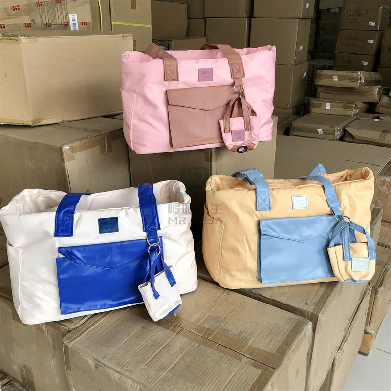 出口单！小众二合一防水轻量化宠物包单肩包拼接撞色托特包,箱包皮具/热销女包/男包,单肩包,淘宝优惠券,粉丝福利购,淘宝优惠卷