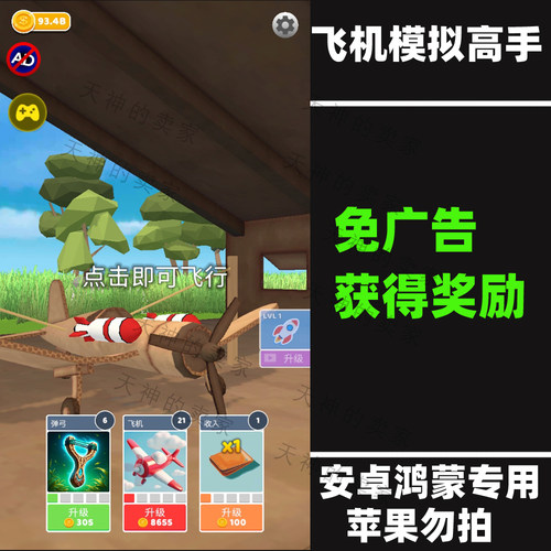 飞机模拟高手/史诗飞机进化 免广告  安卓手机游戏中文持续更新