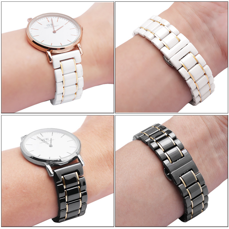 键流陶瓷手表带适配DW精工天梭CK依波天王卡西欧华为GT2荣耀2表链