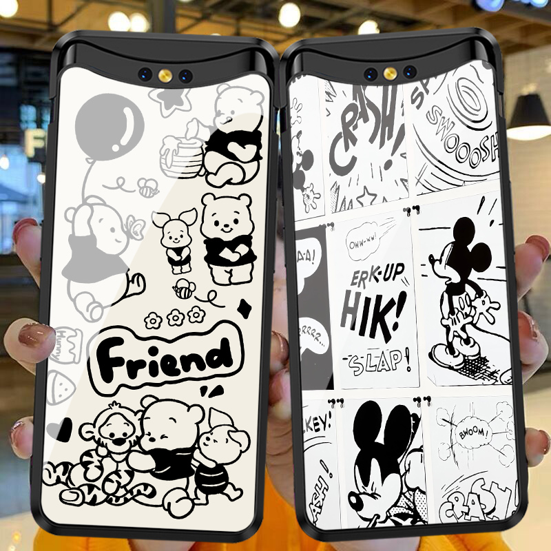 OPPOfindx钢化玻璃卡通全包防摔