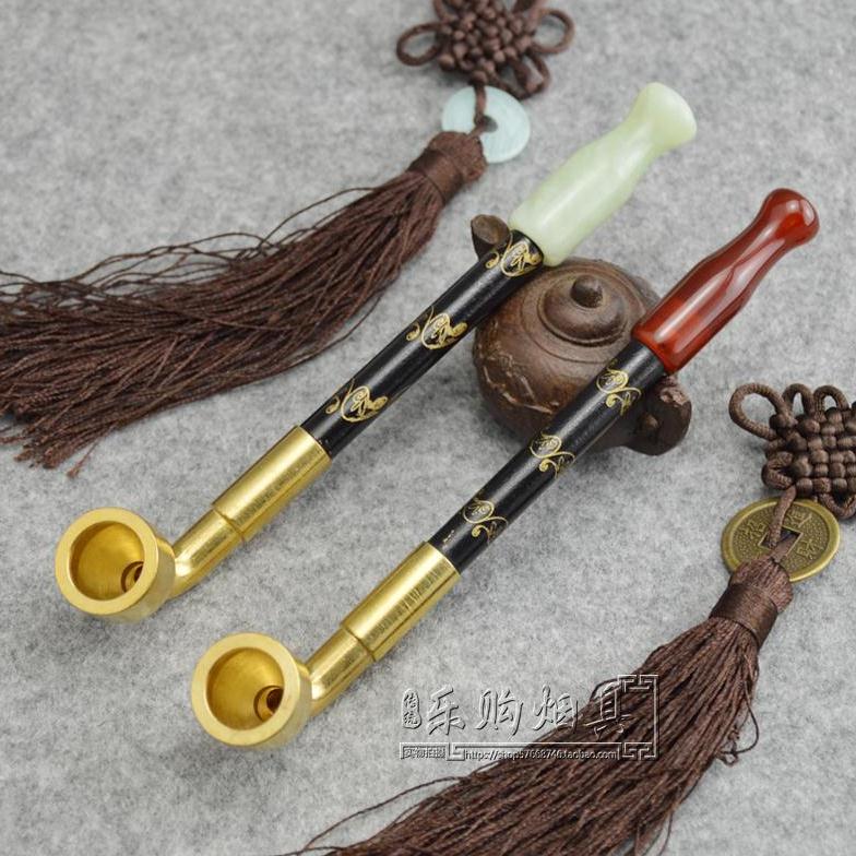 filter Dual use manual solid wood Cigarette holder Retro man Tobacco stems trumpet brass originality pipe old-fashioned Smoke material Portablein the  ZIPPO/Swiss Army Knife/Glasses , Smoking , Pipe  category - from Buy2taobao.com to provide professional Taobao agent buy service