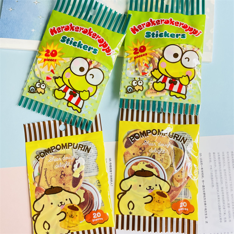 日本三丽鸥大眼蛙贴纸包造型饼干