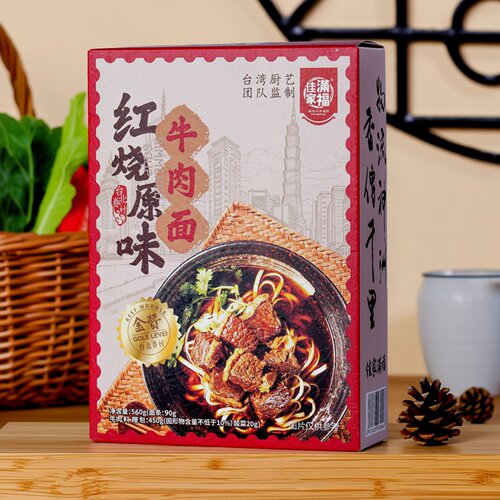 佳家满福金赞红烧牛肉面560克
