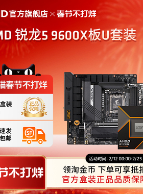 AMD锐龙9000系列R5 9600X处理器CPU盒装板U套装搭B650主板台式机