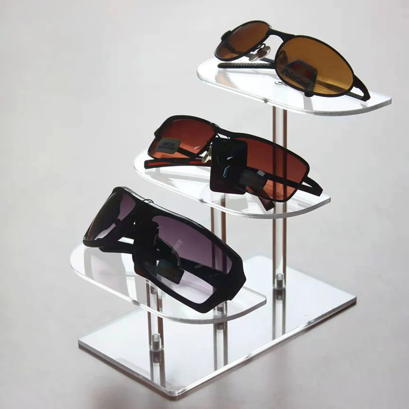 亚克力多层太阳镜手办展示化妆品小商品陈列托皇冠手链透明展示架