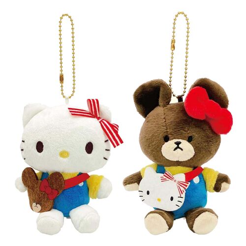 日本Sanrio正品Hello Kitty x Bears School 毛絨公仔匙扣包掛件