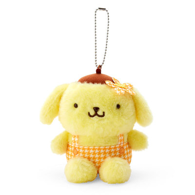 日本Sanrio正品Pompompurin布甸狗 毛絨公仔包掛件匙扣(千鳥格)