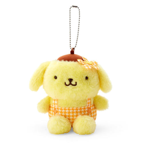 日本Sanrio正品Pompompurin布甸狗 毛絨公仔包掛件匙扣(千鳥格)