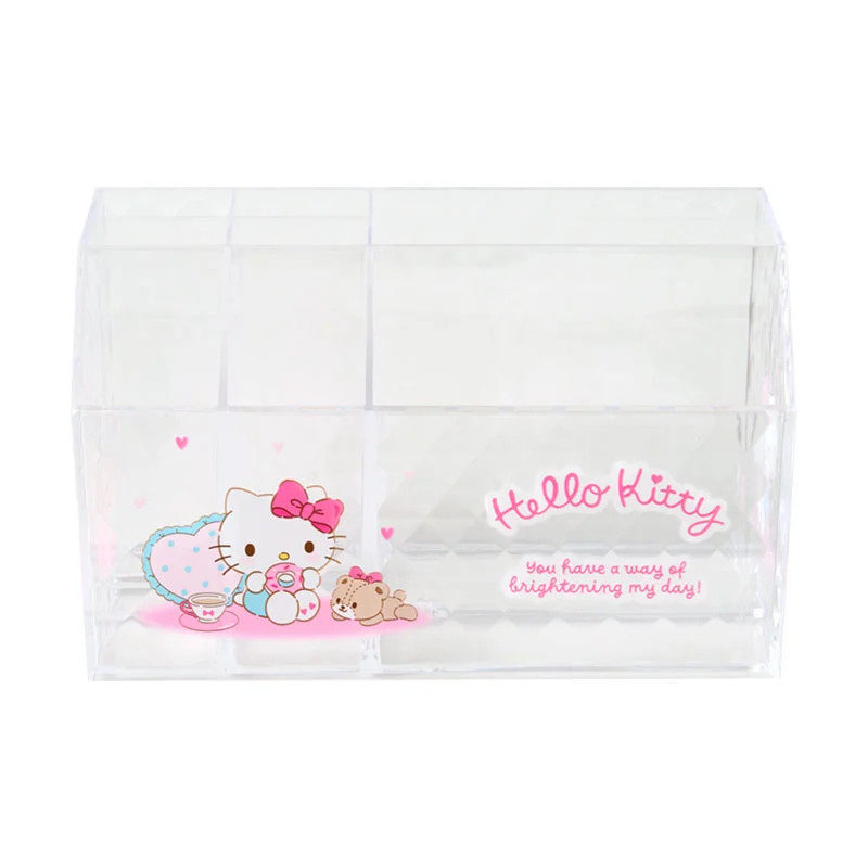 日本Sanrio正品My Melody 透明筆筒文具收納座
