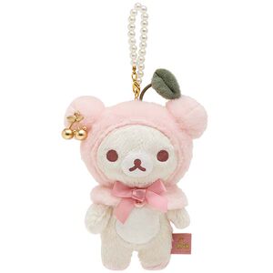 日本SanX正品Rilakkuma鬆弛熊白熊毛絨公仔包掛件匙扣(Jewel)