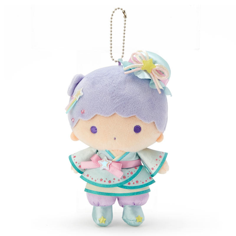 日本Sanrio正品LittleTwinStars小雙星 KiKi毛絨公仔包掛件(七夕)